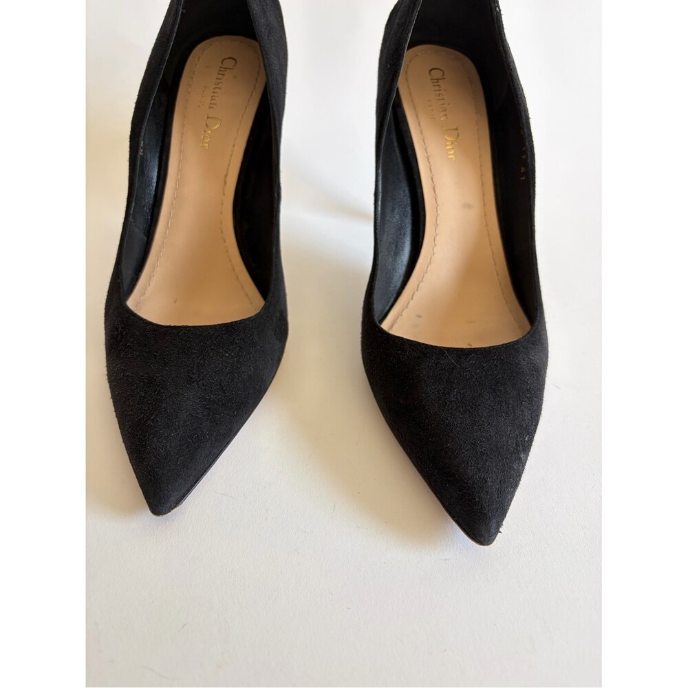 Dior Dioramour Black Suede Pointed-Toe Pumps - Picture 5 of 7